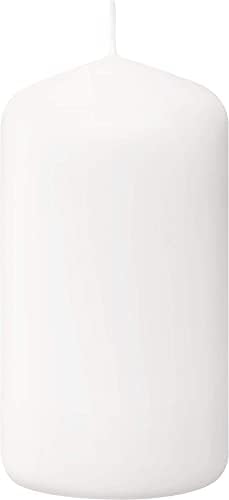 Bolsius White Pillar Candles 20 Pack Unscented