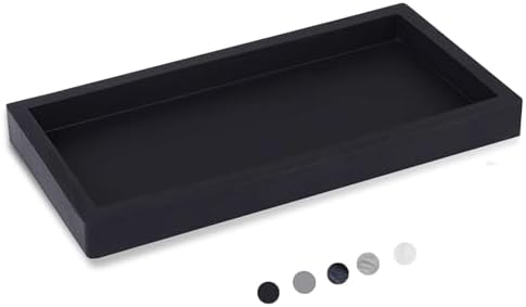 Heagoale Silicone Vanity Tray Black Rectangle