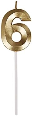 Bailym 60th Birthday Gold Number Candles Cake Topper