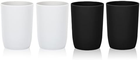 Topsky 4pcs Reusable Toothbrush Cup Tumbler Set