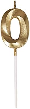 Bailym 60th Birthday Gold Number Candles Cake Topper