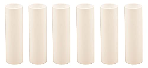 Creative Hobbies 3 Inch Cream Plastic Candle Covers Set of 6
