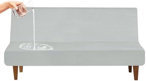 Luv4babe Waterproof Futon Cover for Armless Sofa Bed Gray