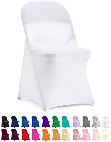 Peomeise Stretch Spandex Chair Covers for Wedding Events 12pcs