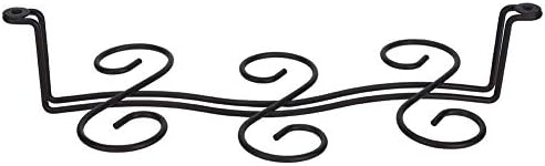 Tomotato Wine Glass Rack with 6 Hooks Black