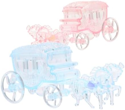 2pcs Carriage Shaped Favor Boxes for Weddings Birthdays