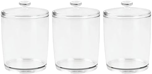 mDesign Clear Plastic Laundry Jar Holder Set 3 Pack