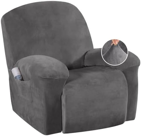 HVERSAILTEX Velvet Plush Recliner Chair Cover 1-Piece