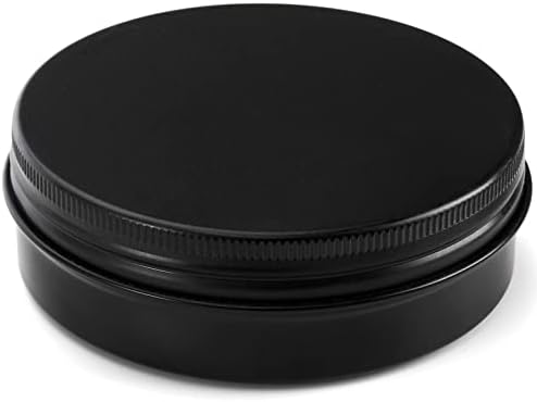 Foraineam 48 Pack 4 Oz Screw Lid Black Metal Cans