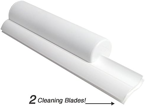 Cleret Dual Bladed Classic Bath Squeegee All White