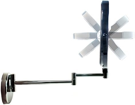 Tuka-i-Akut 7X Zoom Wall Vanity Mirror 8 Inch Foldable Chrome