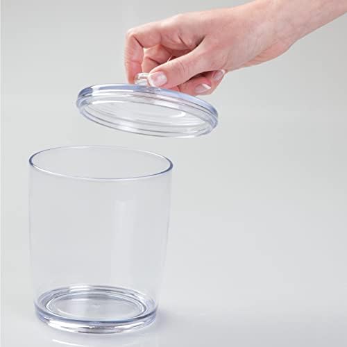 mDesign Clear Plastic Laundry Jar Holder Set 3 Pack