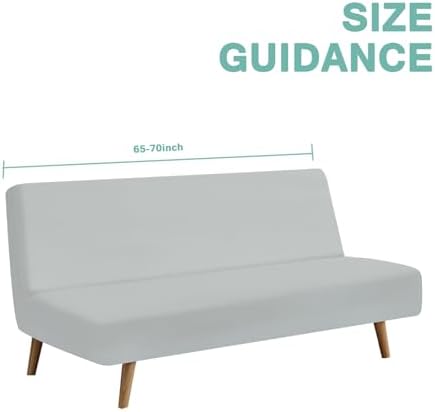 Luv4babe Waterproof Futon Cover for Armless Sofa Bed Gray