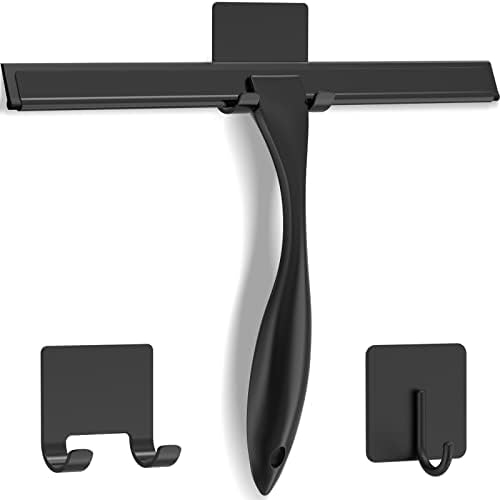 Docrok 10 Inch All-Purpose Shower Squeegee with 2 Hooks