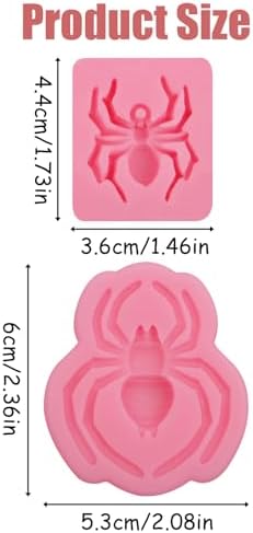 Spider Fondant Molds 2 Pcs Halloween Cake Decor Silicone
