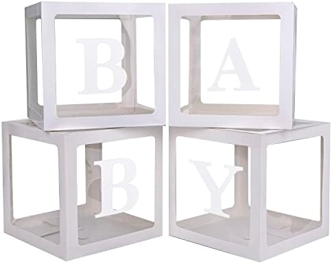 Baby Boxes with 4 Letters for Baby Shower Decorations