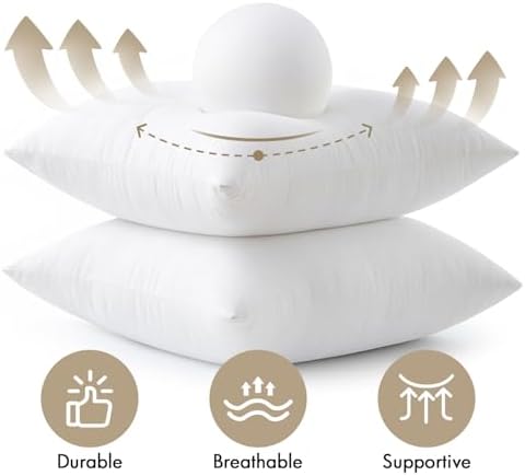 MIULEE Pillows Inserts Pack of 4 18x18 Inch