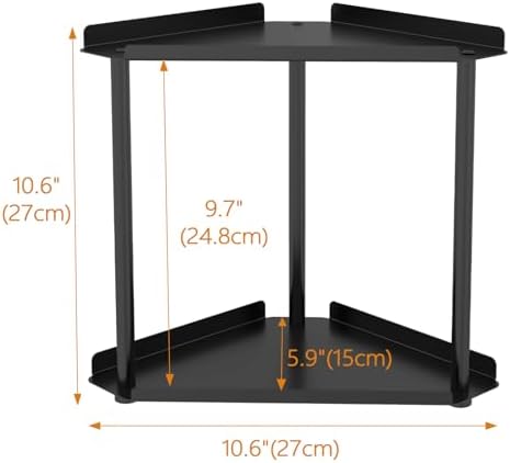 2 Tier Bathroom Counter Organizer with Guardrails and Non-Slip Feet