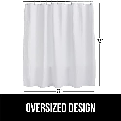 GORILLA GRIP Waffle Shower Curtain 72x72 White