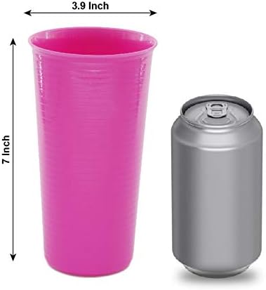 Mintra Home Reusable Plastic Cups 28 Oz Tumbler - Pack of 6 Purple