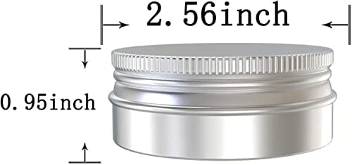 20 Pcs 2 Ounce Aluminum Tin Jar with Screw Lid