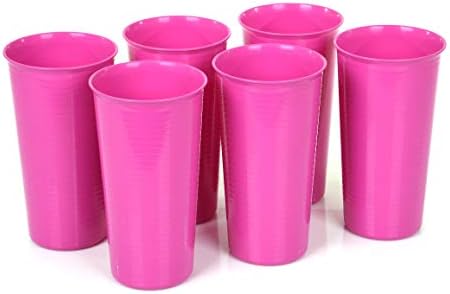 Mintra Home Reusable Plastic Cups 28 Oz Tumbler - Pack of 6 Purple