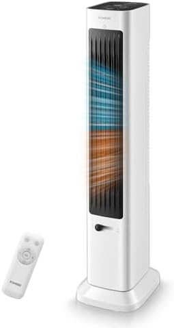 FOHERE Oscillating Tower Fan and Heater Combo - 379 Inch