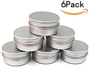 CTKcom 6-Packs 3 oz Aluminum Tin Cans with Screw Top Covers
