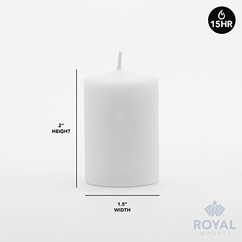Royal Imports Votive Candles Unscented White Box of 36 15 Hour Burn