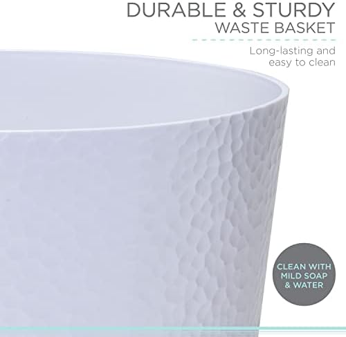 Bath Bliss Hammered Design 10 Liter Trash Can