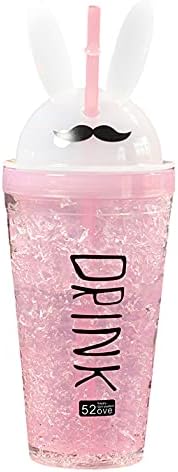 Bunny Pink Travel Tumbler with Straw 480 ml