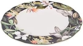 222 Fifth Borneo Black 12-Piece Dinnerware Set