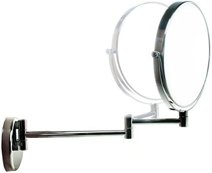 Tuka-i-Akut 7X Zoom Wall Vanity Mirror 8 Inch Foldable Chrome