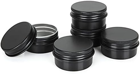 Acrux7 50 Pack 1oz Black Aluminum Tin Containers