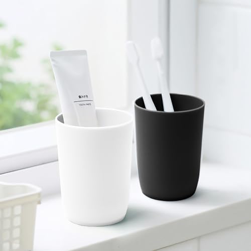 Topsky 4pcs Reusable Toothbrush Cup Tumbler Set