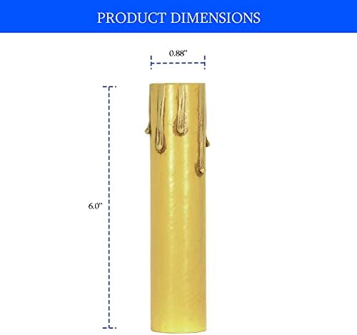 Ciata 6-inch Ivory Paper Candle Covers 12 Pack
