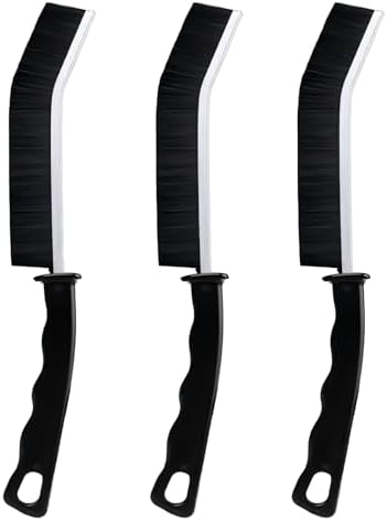 Crevice Cleaning Brush Set 3 Pcs - Stiff Bristle for Bathroom Kitchen Windows