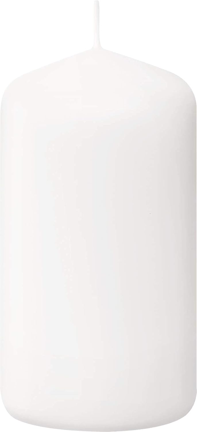 Bolsius White Pillar Candles 20 Pack Unscented