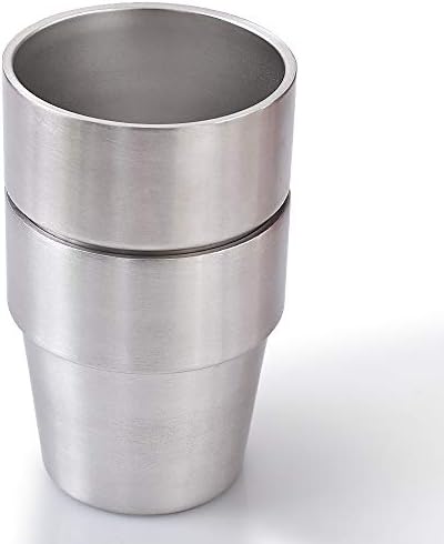 Newk Stainless Steel Cups Set of 2 10 Oz Double Wall Tumblers