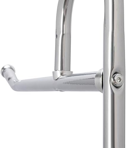 Household Essentials Rolling Laundry Cart with Hanging Bar Chrome Finish
