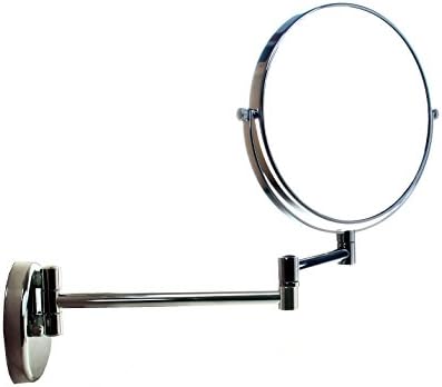 Tuka-i-Akut 7X Zoom Wall Vanity Mirror 8 Inch Foldable Chrome