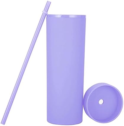 Essasea Matte Skinny Tumblers with Lids and Straws 16oz
