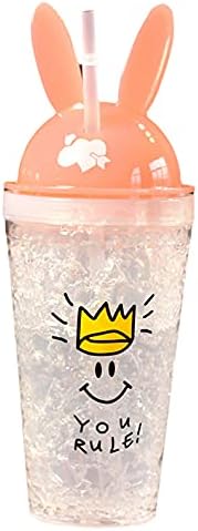 Bunny Pink Travel Tumbler with Straw 480 ml