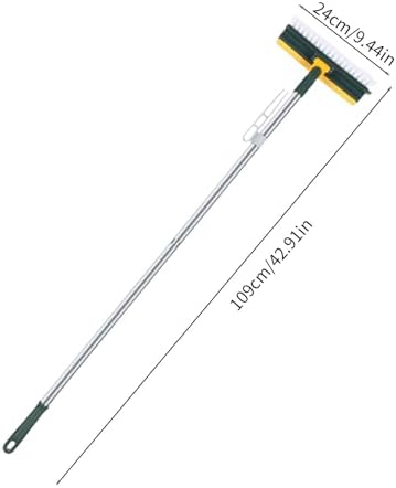 Floor Scrub Brush with 3 in 1 Function and 180 Degree Rotation