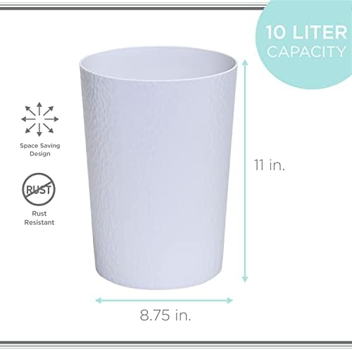 Bath Bliss Hammered Design 10 Liter Trash Can
