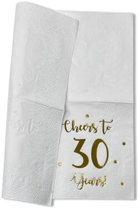 Cheers to 30 Years Cocktail Napkins 50 Pack