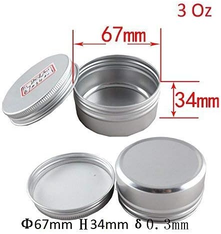 CTKcom 6-Packs 3 oz Aluminum Tin Cans with Screw Top Covers