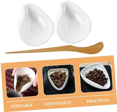 Hohopeti Set Tea Scoop Porcelain Tea Vessel for Loose Leaf
