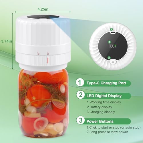 SelePow VP06 Electric Vacuum Sealer for Jars