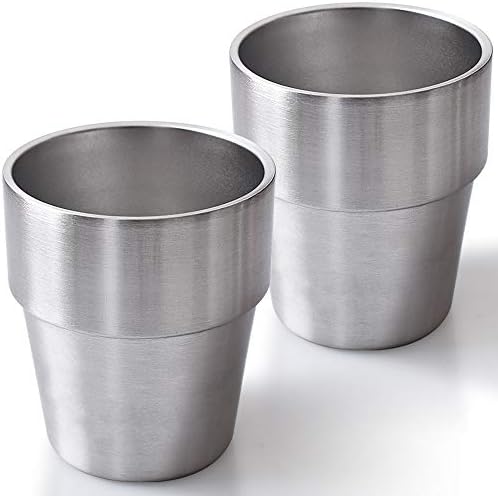 Newk Stainless Steel Cups Set of 2 10 Oz Double Wall Tumblers